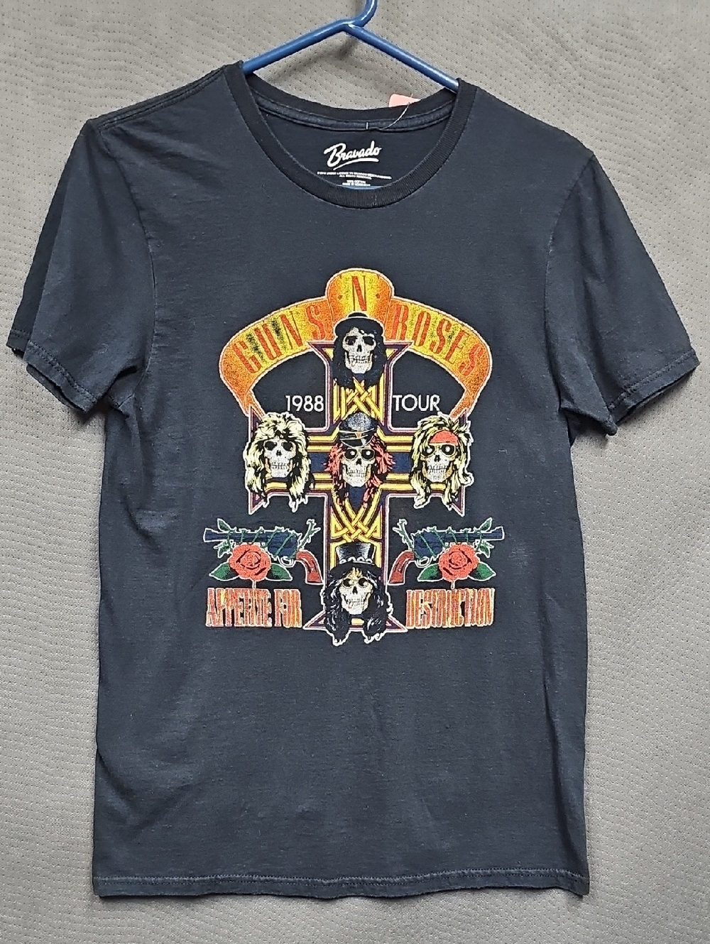 Bravado Guns N' Roses Black Tee with Red and Yellow Graphic